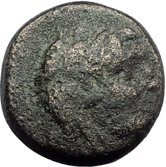 APOLLONIS in LYDIA Authentic Ancient Greek Coin HERCULES Thunderbolt i63679