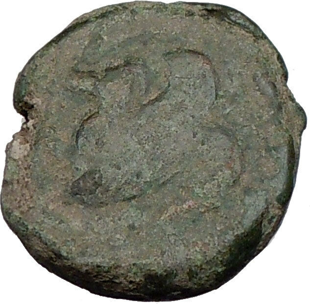 Syracuse Sicily 375BC Tyrant Dionysios Greek Coin ATHENA HIPPOCAMP Horse i15585