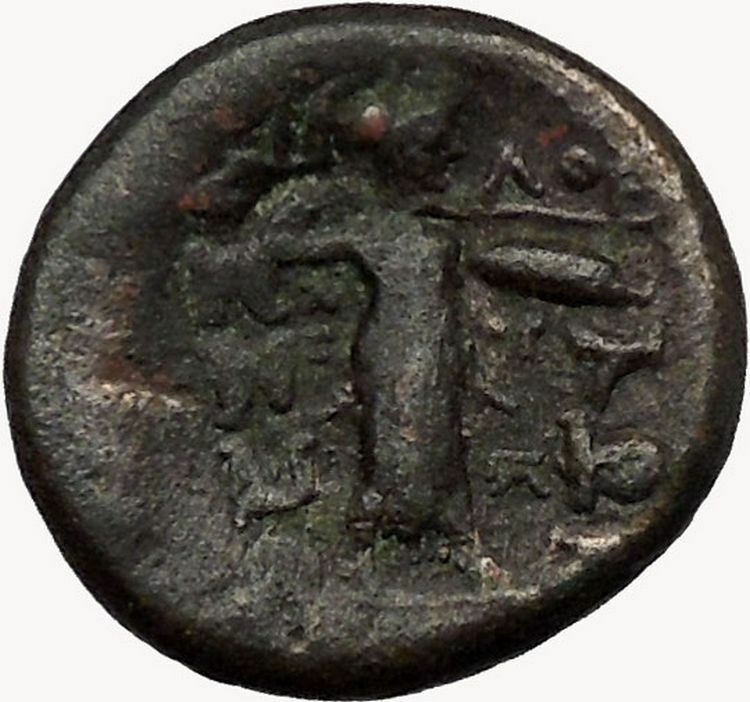 LARISSA Thessaly THESSALIAN LEAGUE 2ndCenBC Athena Apollo Greek Coin i43501