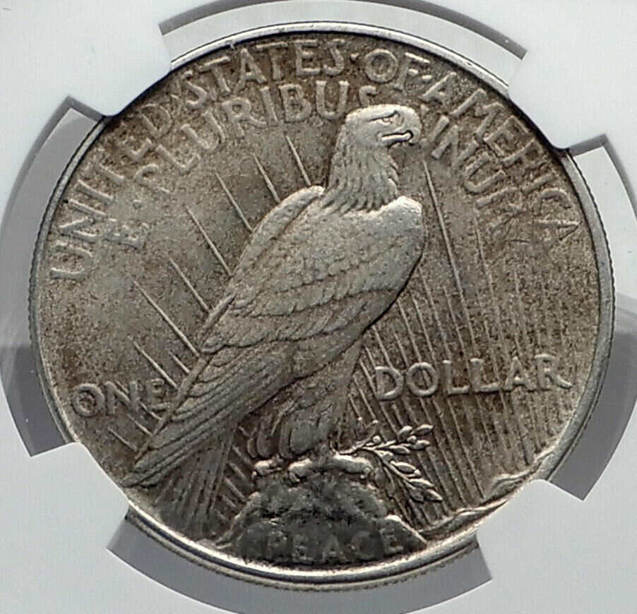 1935 US Silver PEACE DOLLAR United States Coin LIBERTY & EAGLE NGC i80034