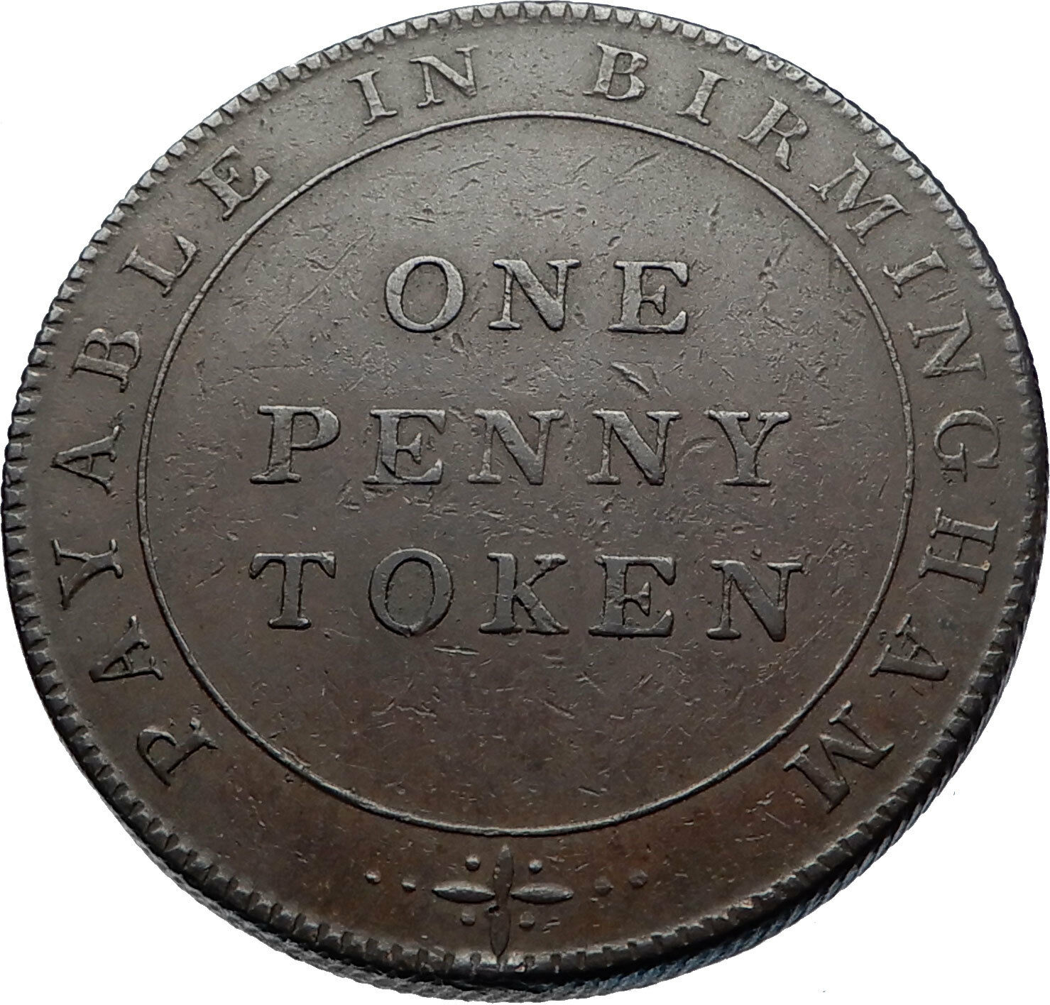 1811 GREAT BRITAIN UK Birmingham UNION COPPER CO Conder Token Penny Coin i69195