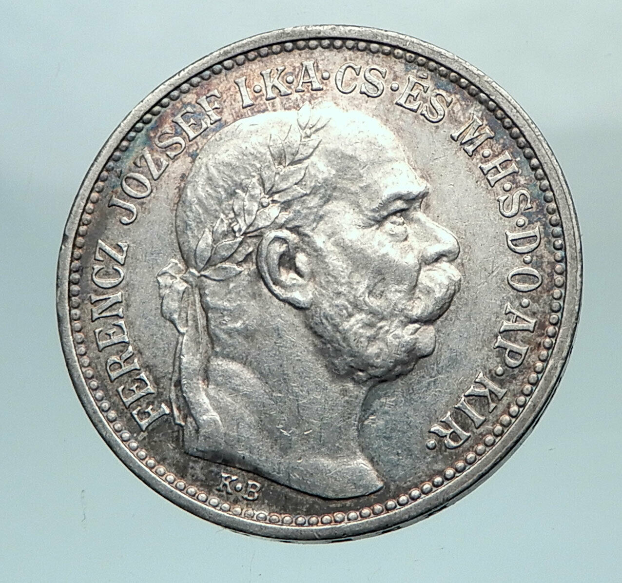 1912 HUNGARY w King Franz Joseph I Hungarian Antique Silver Korona Coin i81063