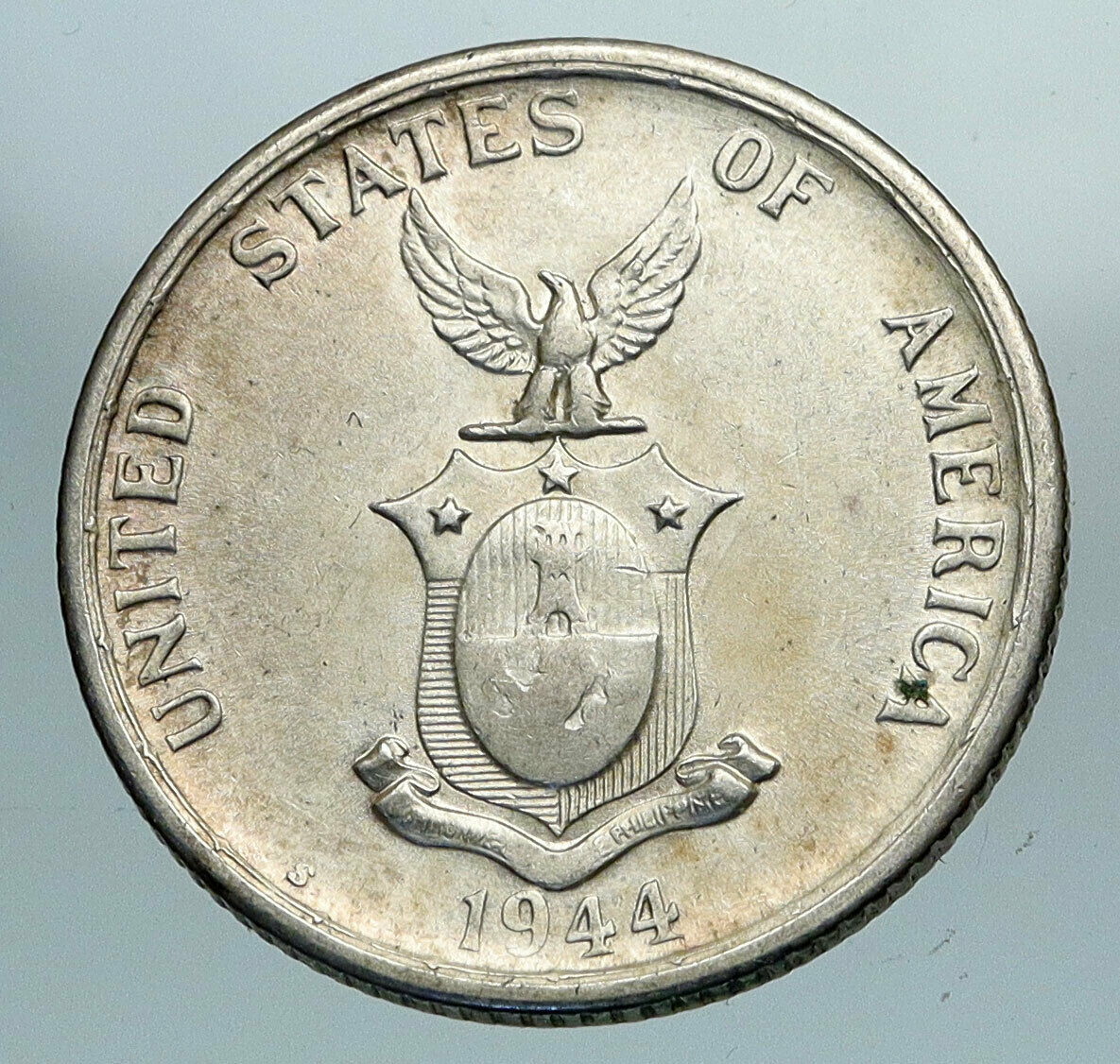 1944 S PHILIPPINES Under US Administration Eagle Silver 50 Centavos Coin i84177