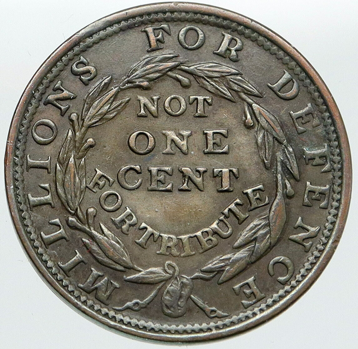 1860s UNITED STATES US Civil War RIKER SHOES Patriotic NOT ONE CENT Token i87601