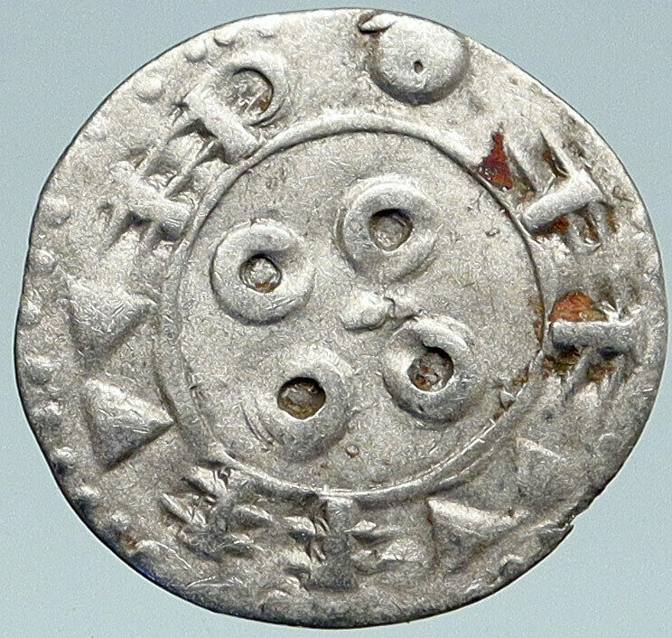 1100AD-1200AD FRANCE Melgueil FEUDAL ANTIQUE Silver Denier Medieval Coin i87307