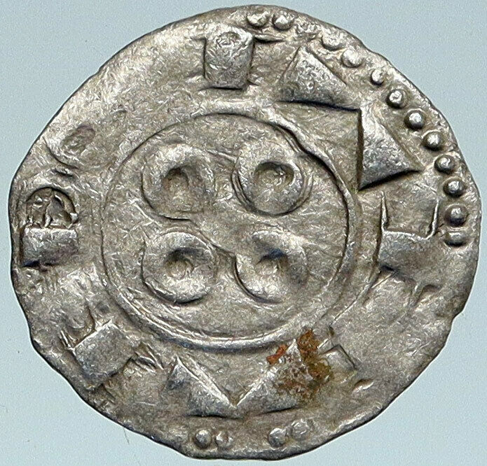 1100AD-1200AD FRANCE Melgueil FEUDAL ANTIQUE Silver Denier Medieval Coin i87300