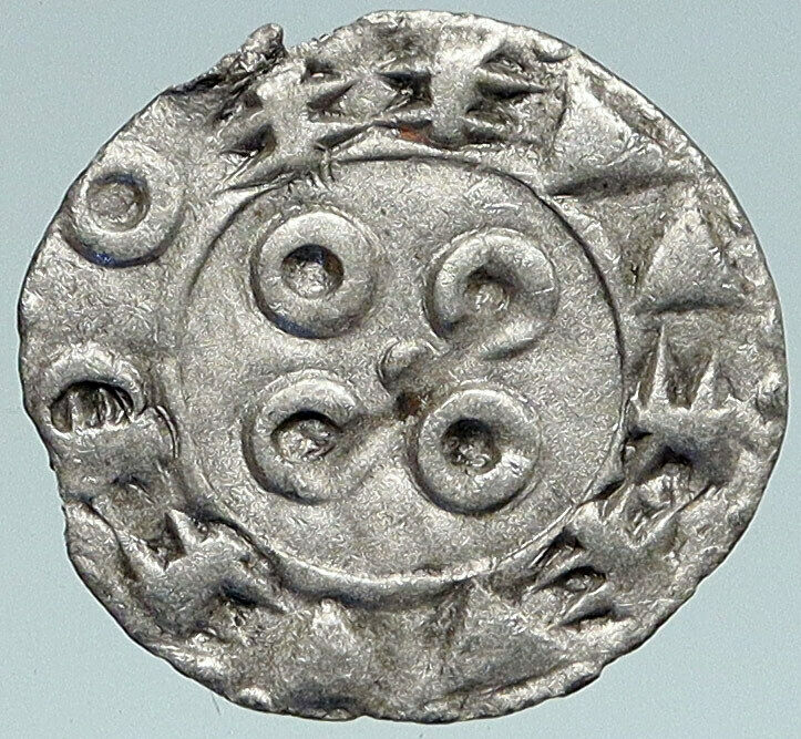 1100AD-1200AD FRANCE Melgueil FEUDAL ANTIQUE Silver Denier Medieval Coin i87313