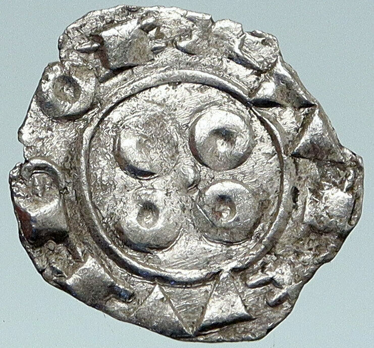 1100AD-1200AD FRANCE Melgueil FEUDAL ANTIQUE Silver Denier Medieval Coin i87310