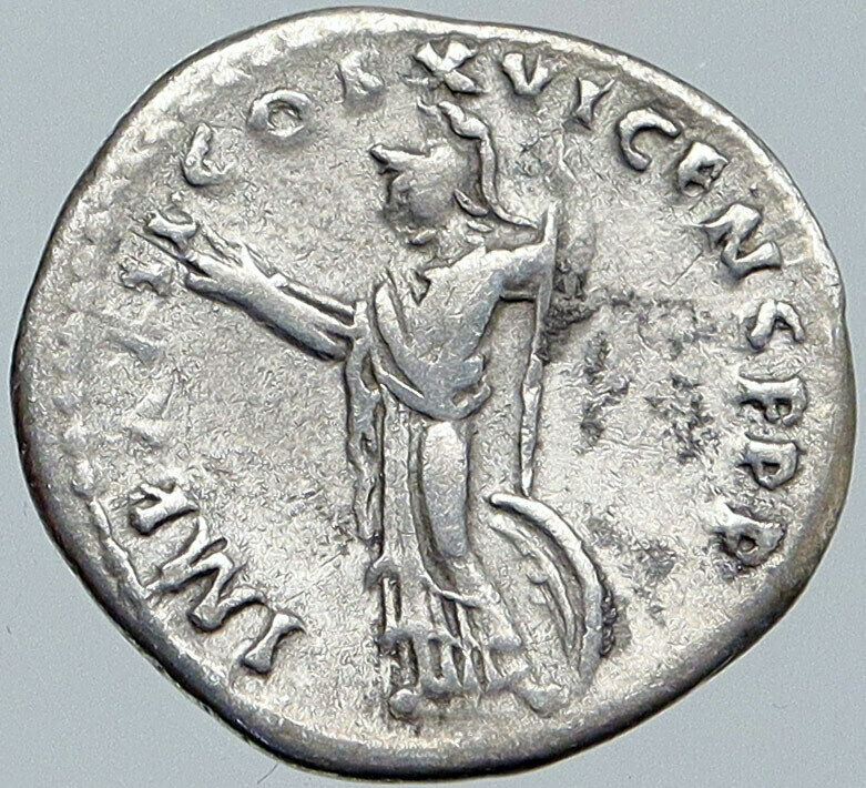 DOMITIAN Authentic Ancient 93AD Rome Genuine Silver Roman Coin MINERVA i87282