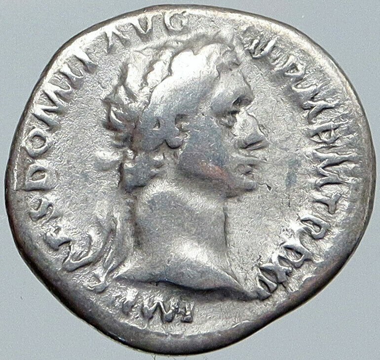 DOMITIAN Authentic Ancient 93AD Rome Genuine Silver Roman Coin MINERVA i87282