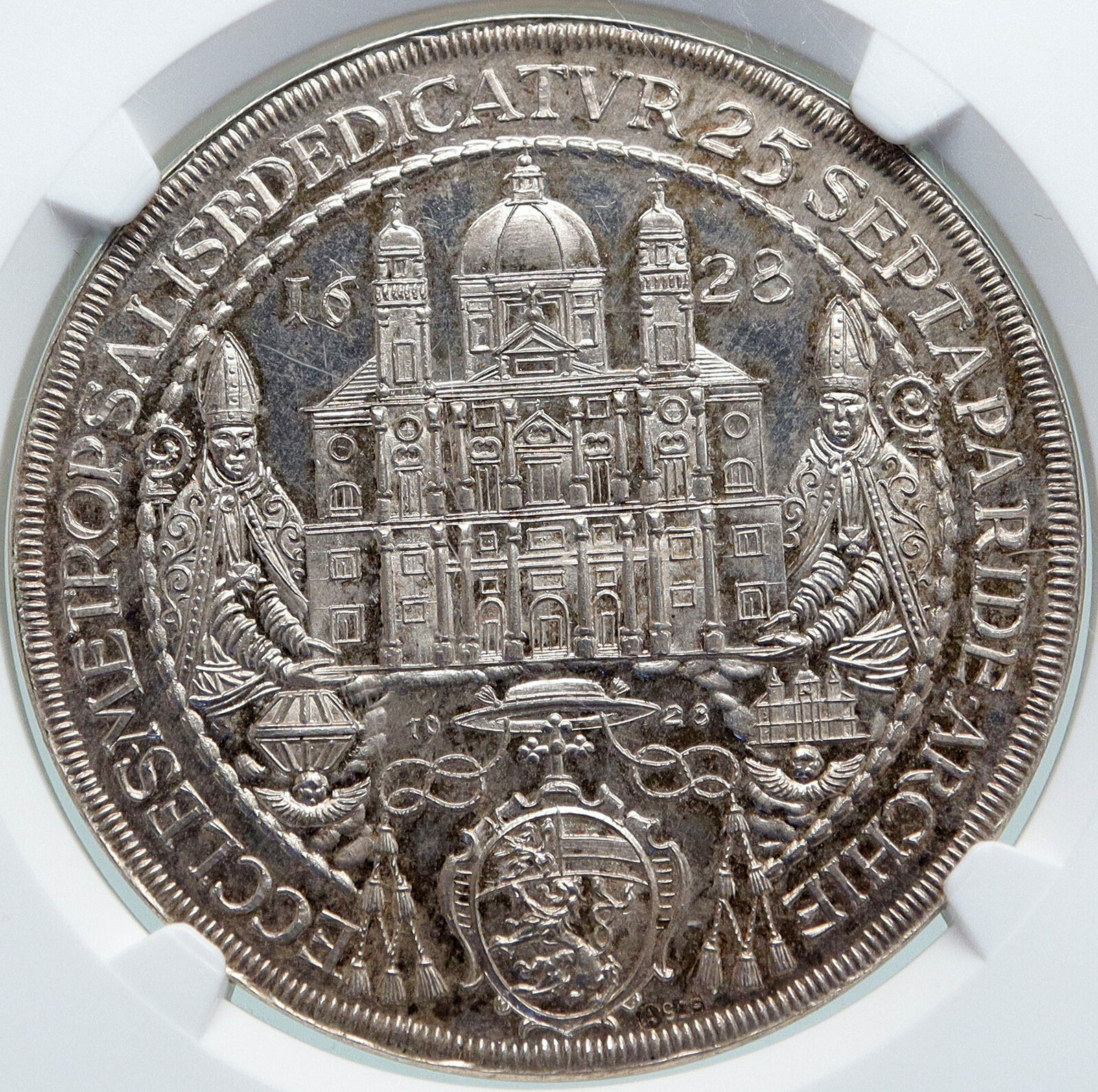 1928 AUSTRIA Koppenwallner Consecration CATHEDREAL Old Silver Medal NGC i87734