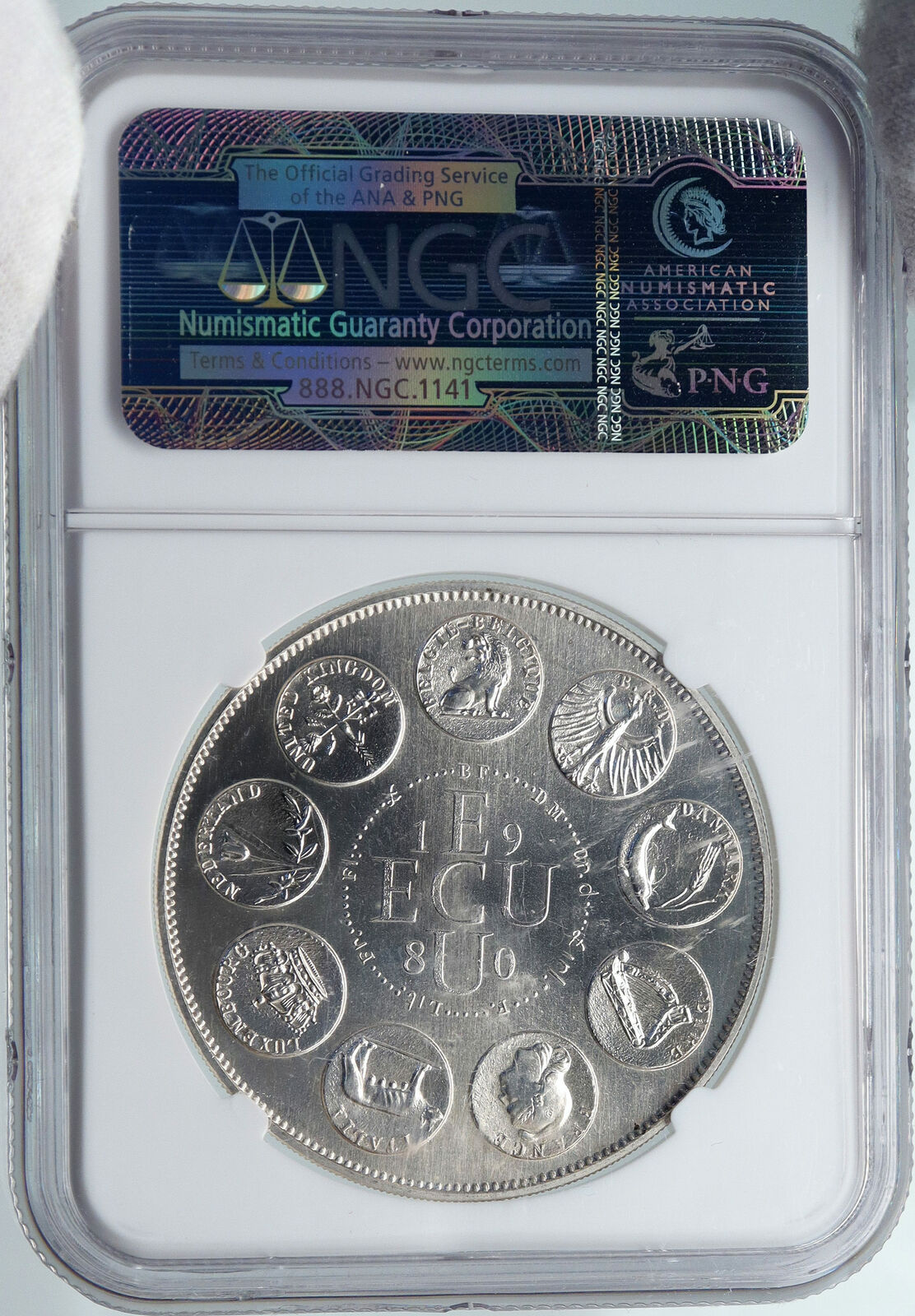 1980 EUROPE European Currency Unit Fantasy Proof-Like Silver ECU Coin NGC i87822