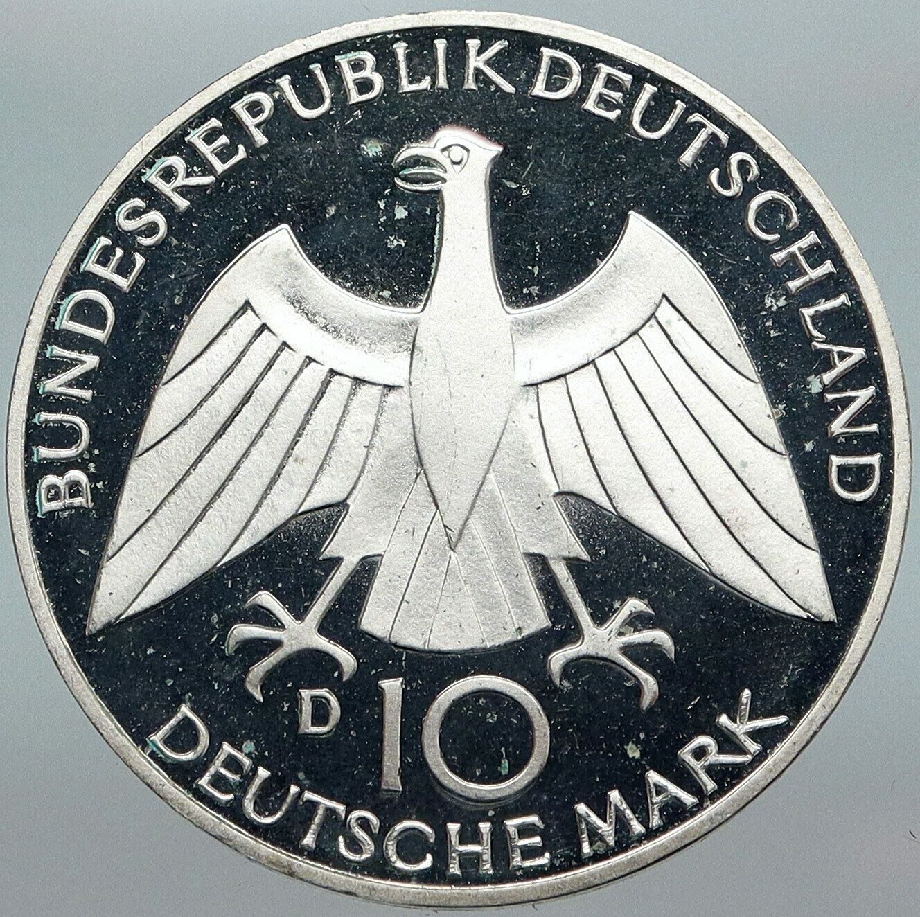 1972 GERMANY Munich Summer Olympics Games Schleife PF Silver 10 Mark Coin i88046