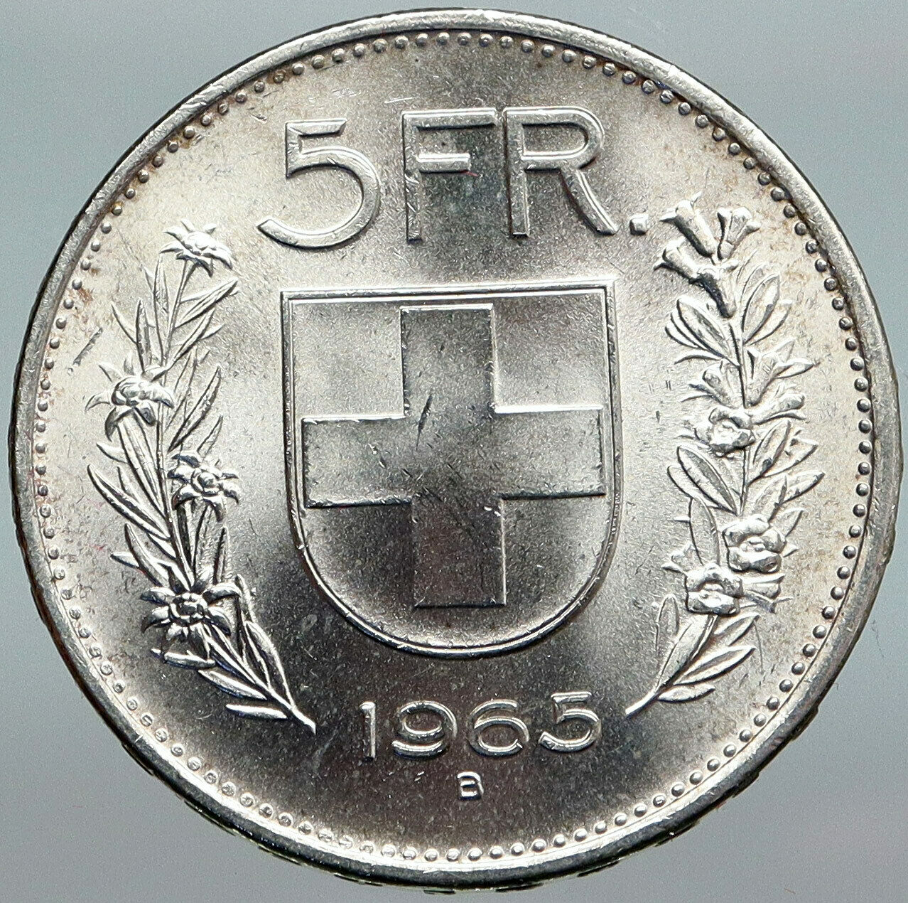 1965 Switzerland Founding HERO WILLIAM TELL 5 Francs Silver Swiss Coin i88035