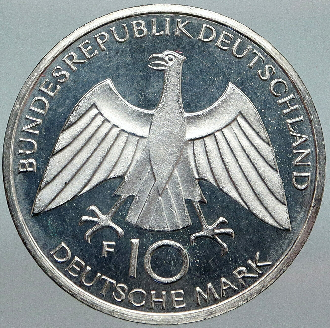 1972 GERMANY Munich Summer Olympics Games Schleife 10 Mark Silver Coin i88045