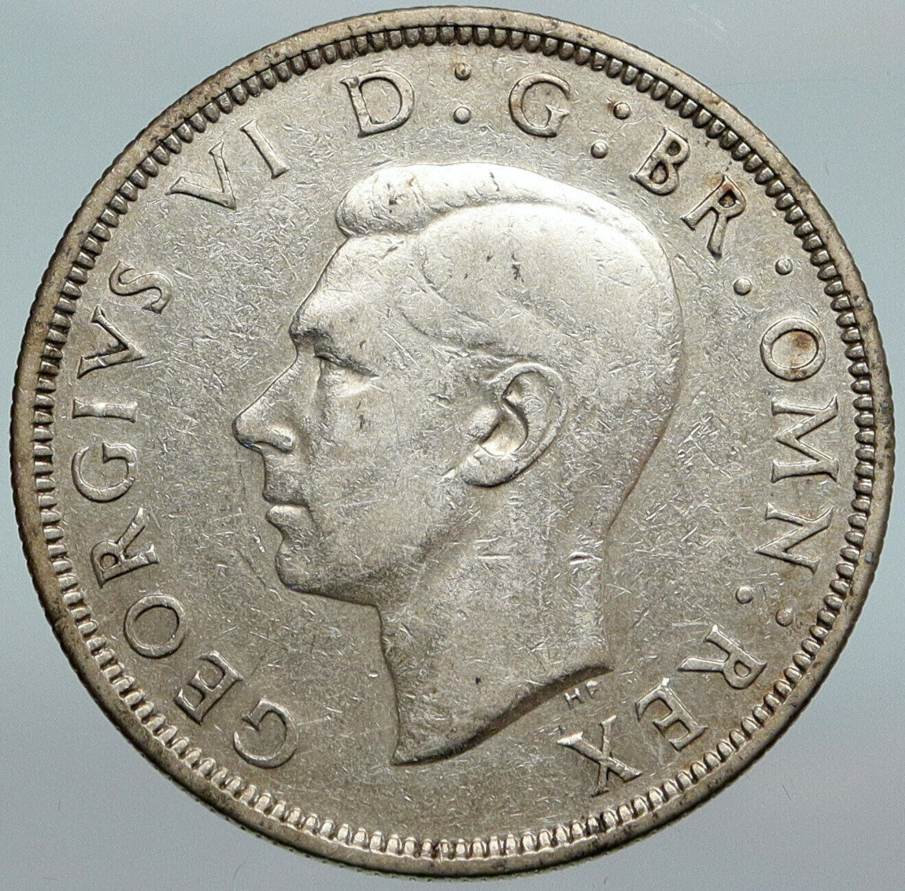 1944 Great Britain United Kingdom UK GEORGE VI OLD Silver Half Crown Coin i88020