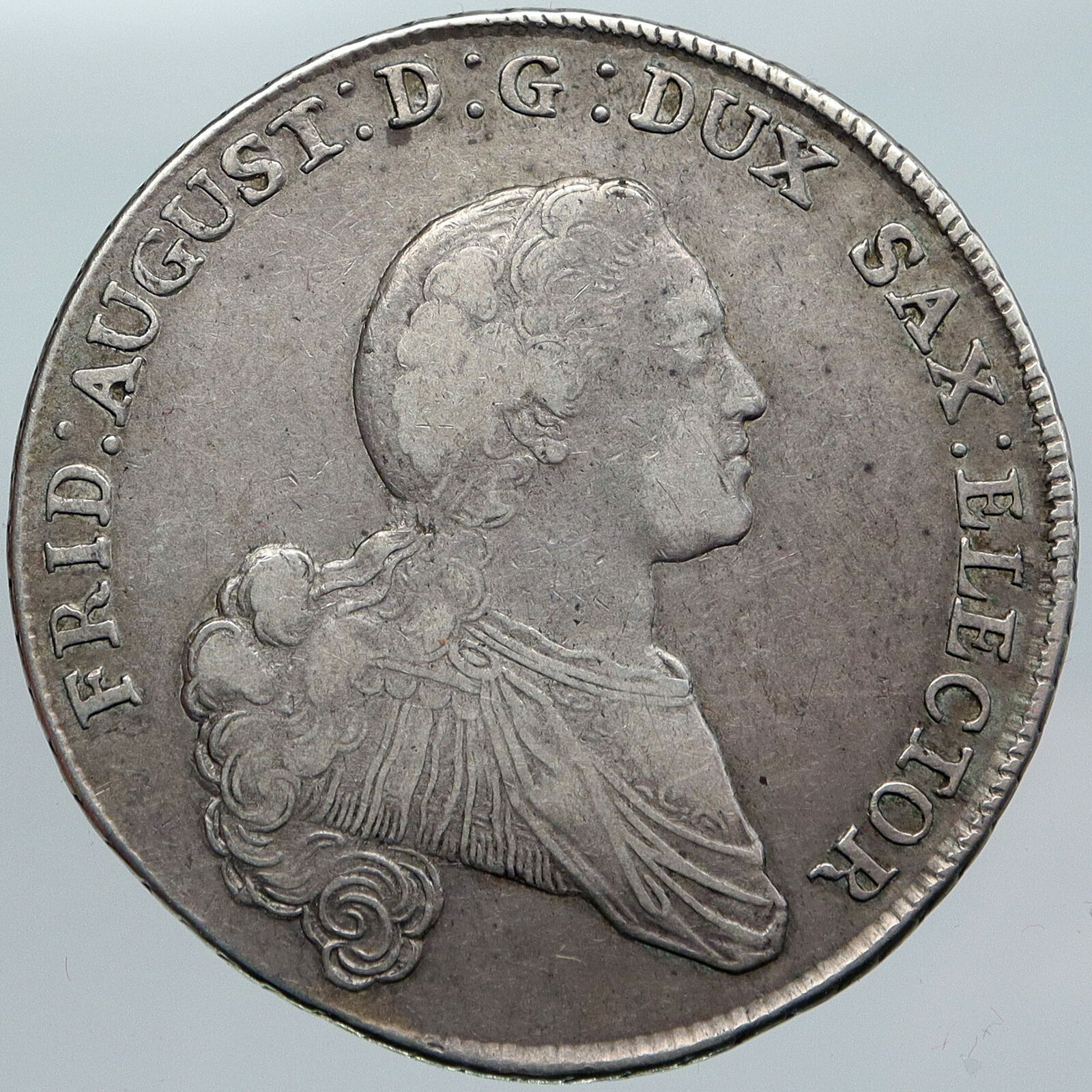 1768 GERMAN STATES - SAXONY Frederick Augustus VINTAGE Silver Thaler Coin i88058