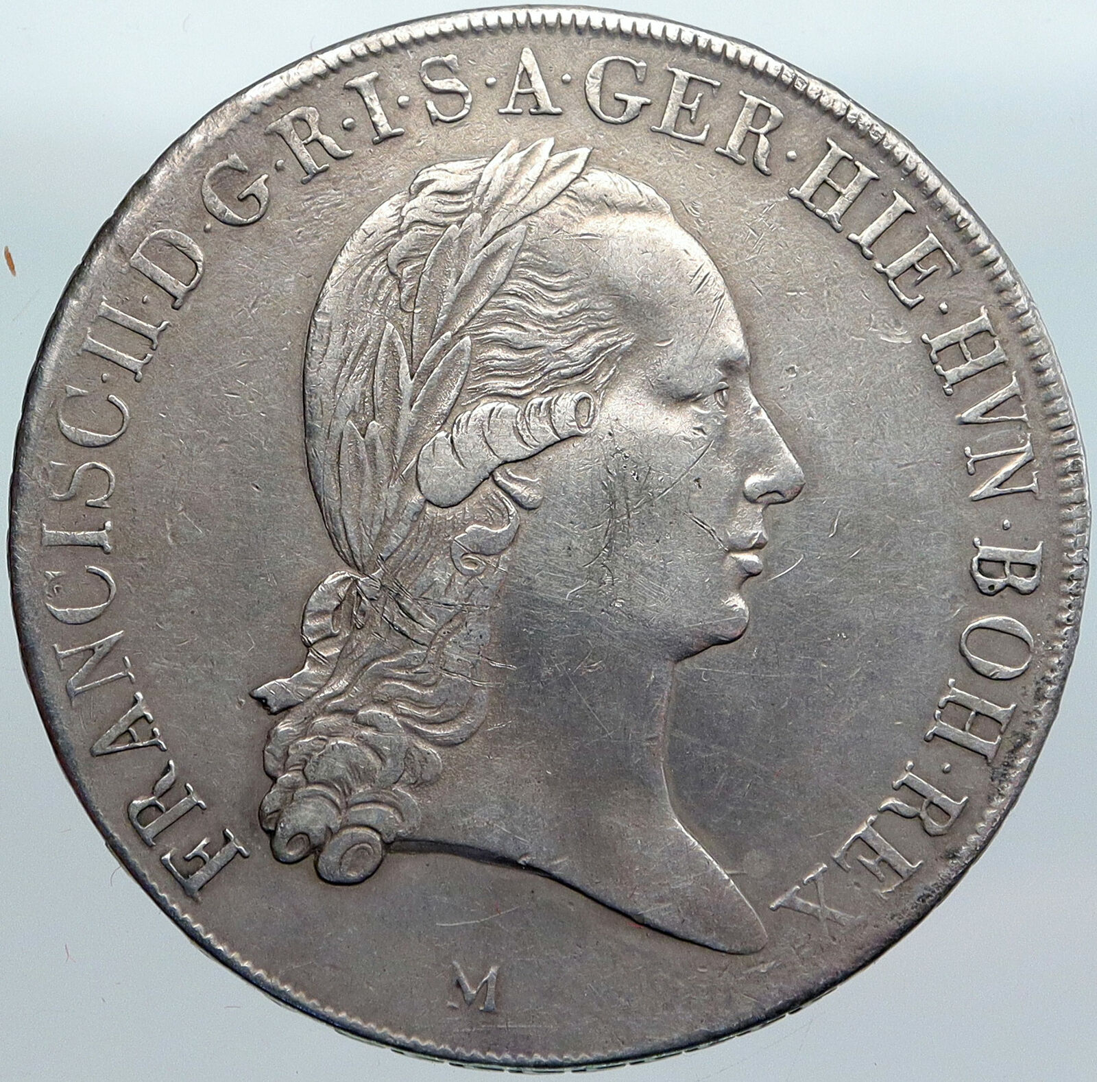 1794M AUSTRIA NETHERLANDS King Francis II Old Silver Kronentaler Coin i88068