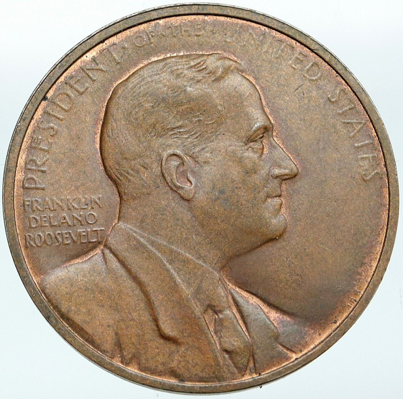 1945 USA President Franklin Delano Roosevelt FDR Vintage Token Medal Coin i88154