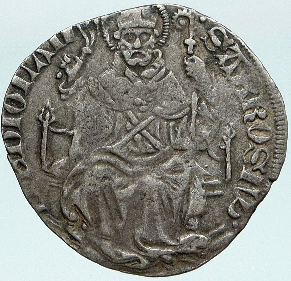 1402-12 ITALY Duchy of Milan GIOVANNI MARIA VISCOUNTI Silver Grosso Coin i88118