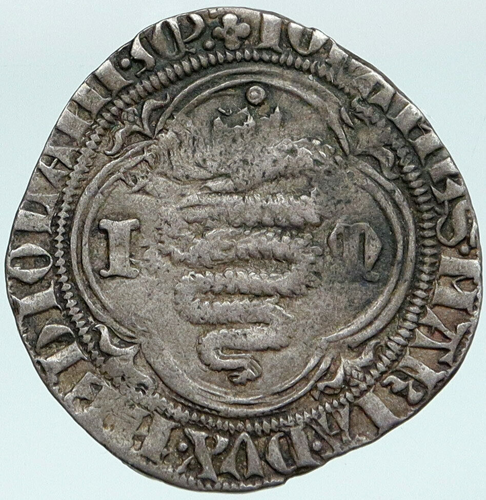 1402-12 ITALY Duchy of Milan GIOVANNI MARIA VISCOUNTI Silver Grosso Coin i88118