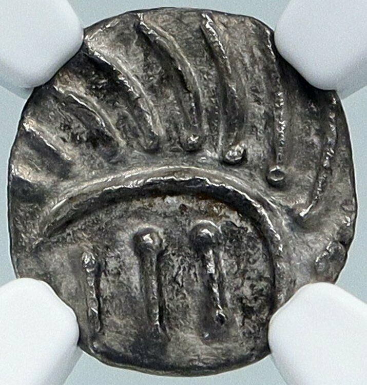 710-760AD ANGLO-SAXON Frisia Continental Silver Sceatt Coin RARE NGC i87805