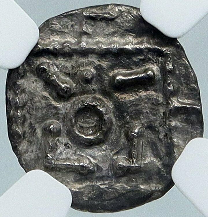 710-760AD ANGLO-SAXON Frisia Continental Silver Sceatt Coin RARE NGC i87805