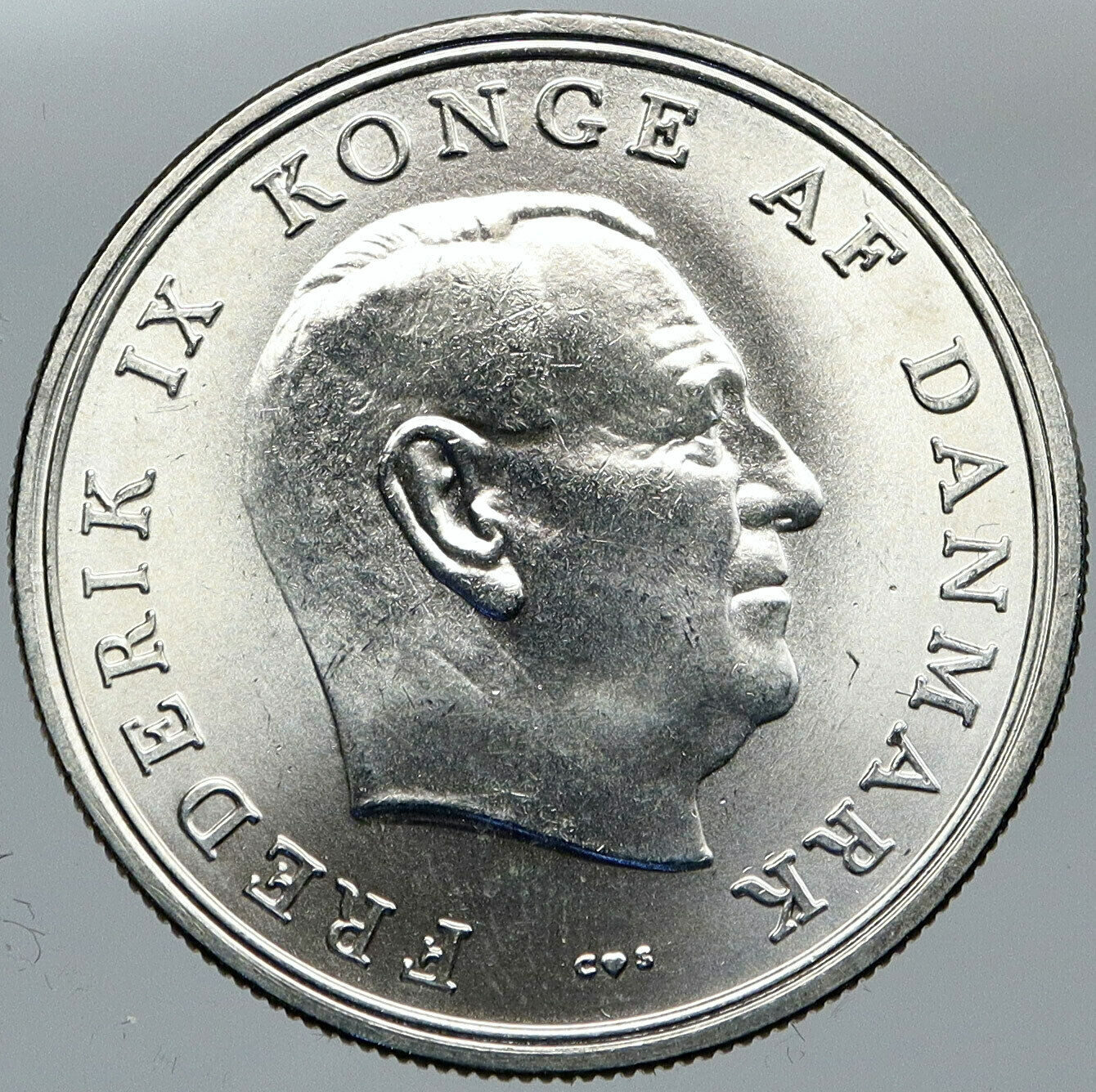 1964 DENMARK King Frederick IX Silver Princess ANNE MARIE WEDDING 5K Coin i88613