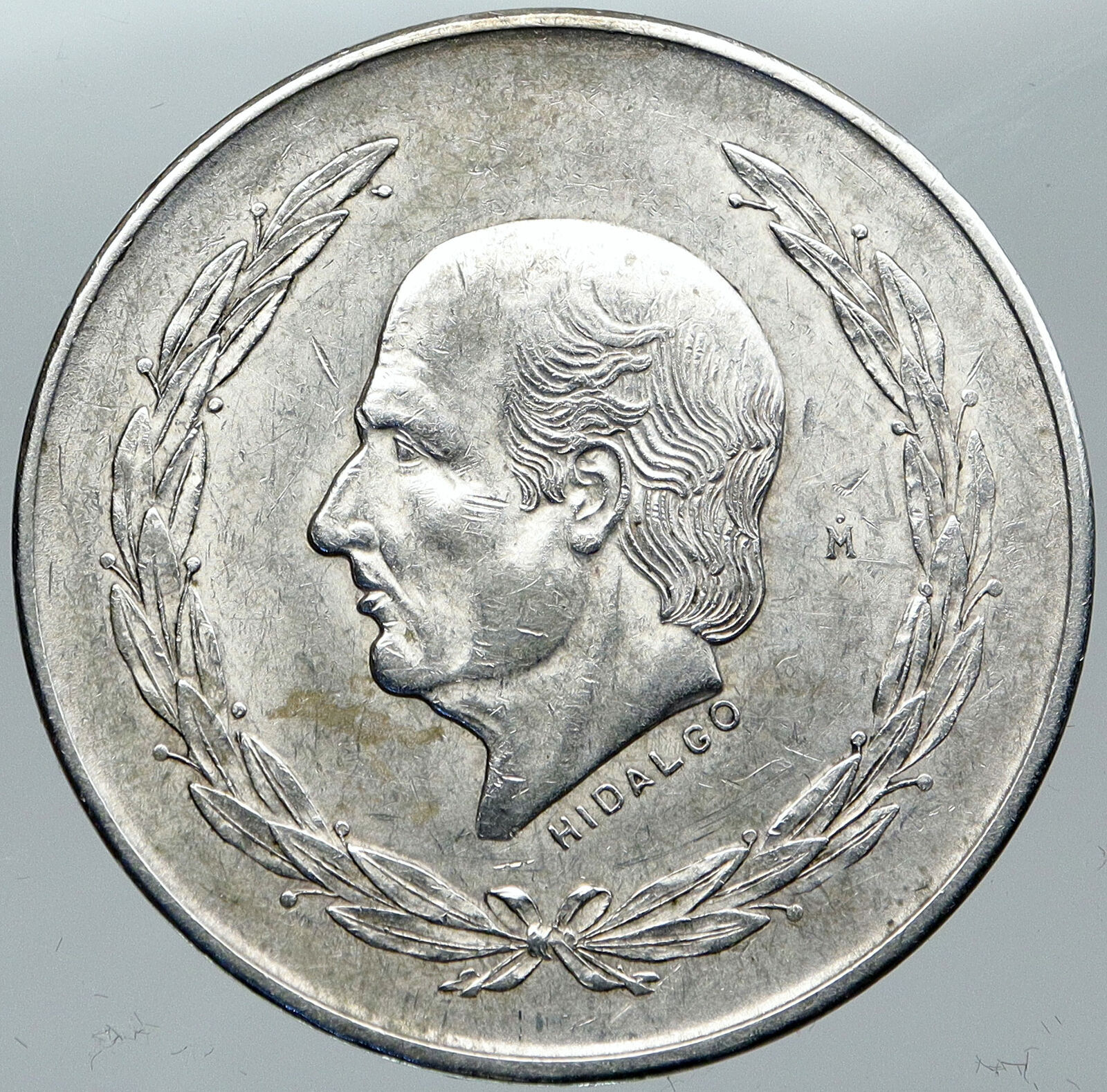 1953 MEXICO Mexican Independence War Hero HIDALGO on Big 4cm Silver Coin i88622