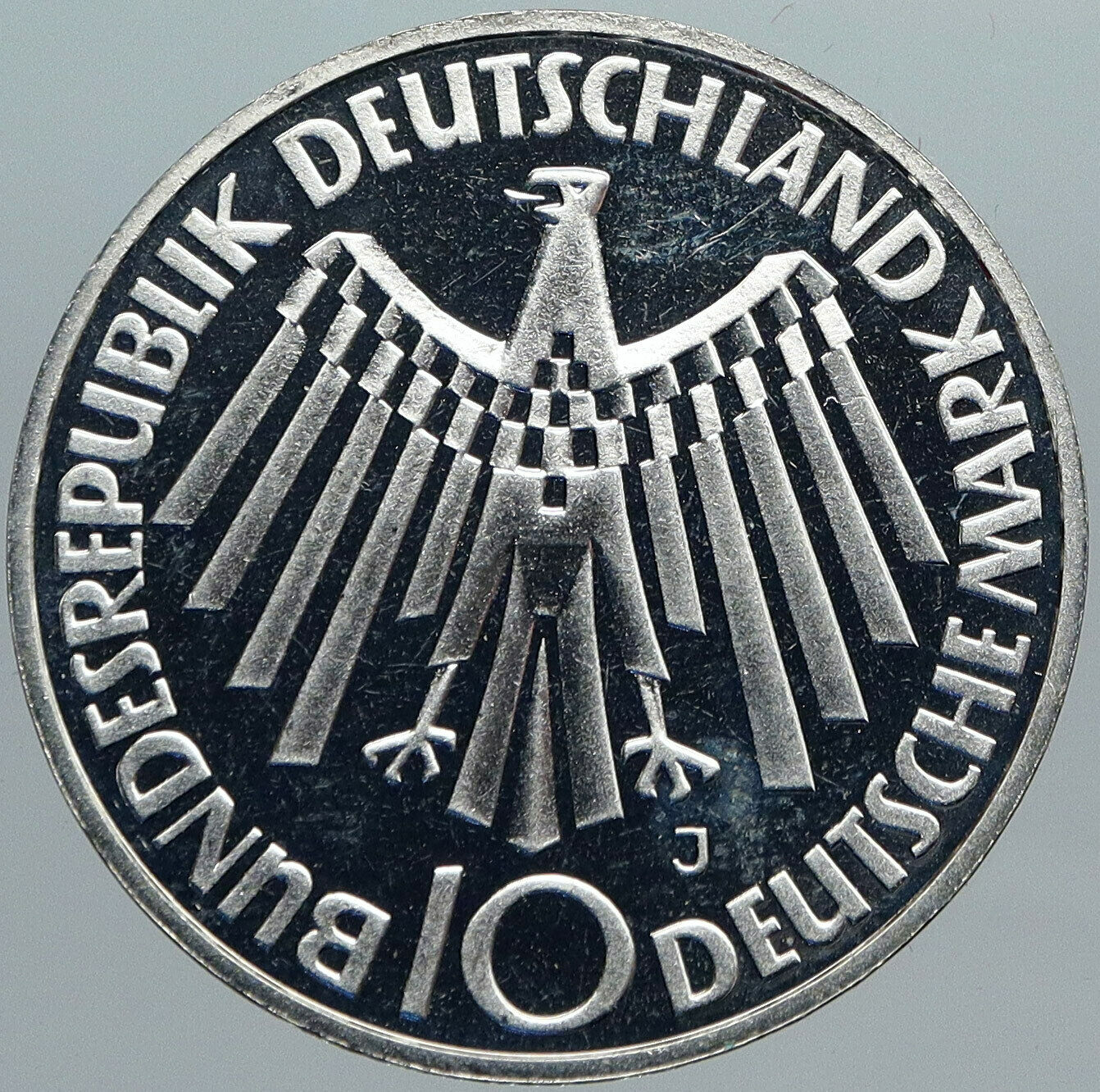 1972 Germany Munich Summer Olympic Antique Antique PF Silver 10 Mark Coin i88803