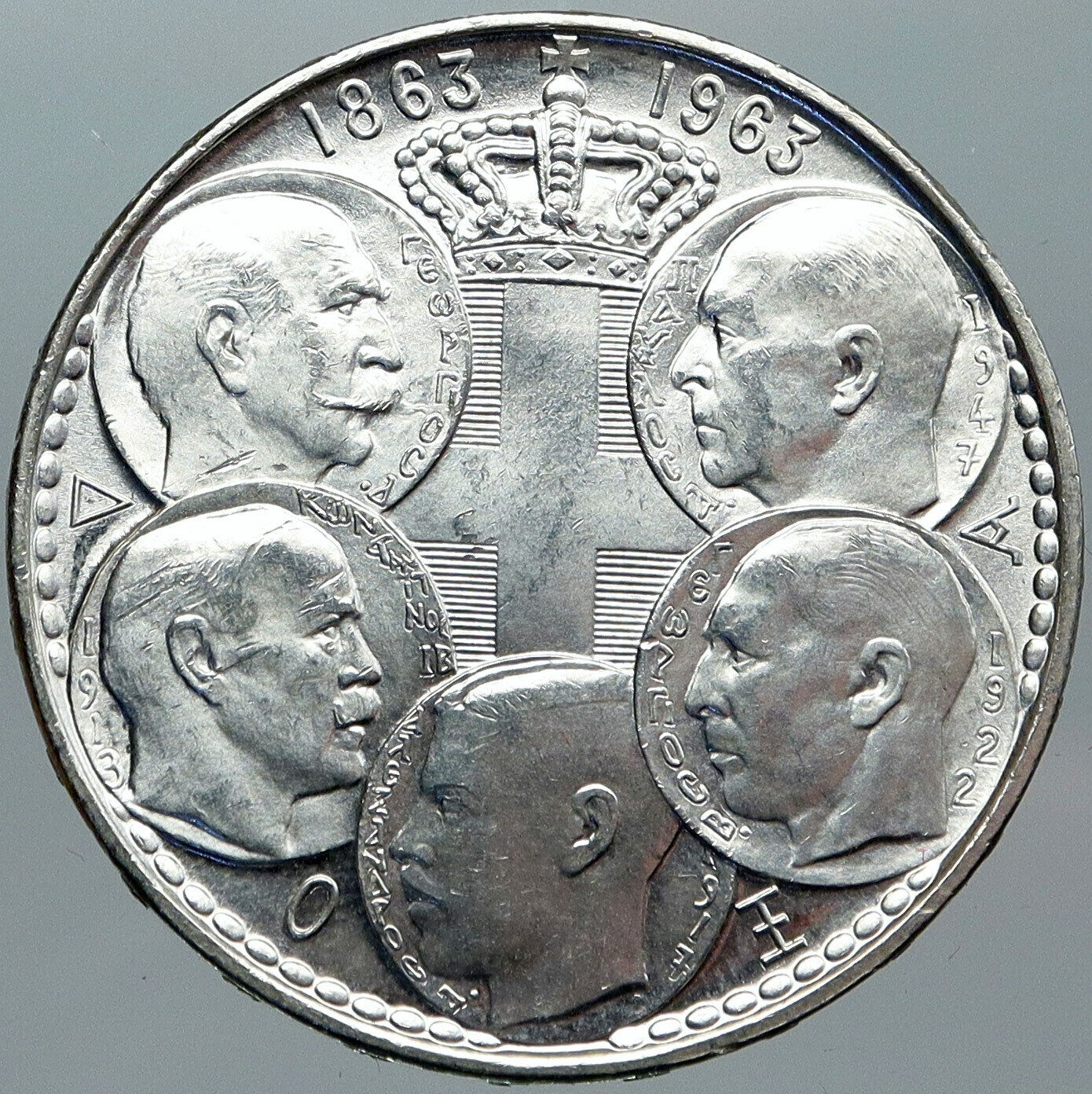 1963 GREECE PAUL GEORGE I II ALEXANDER CONSTANTINE Silver 30 Drachma Coin i88800