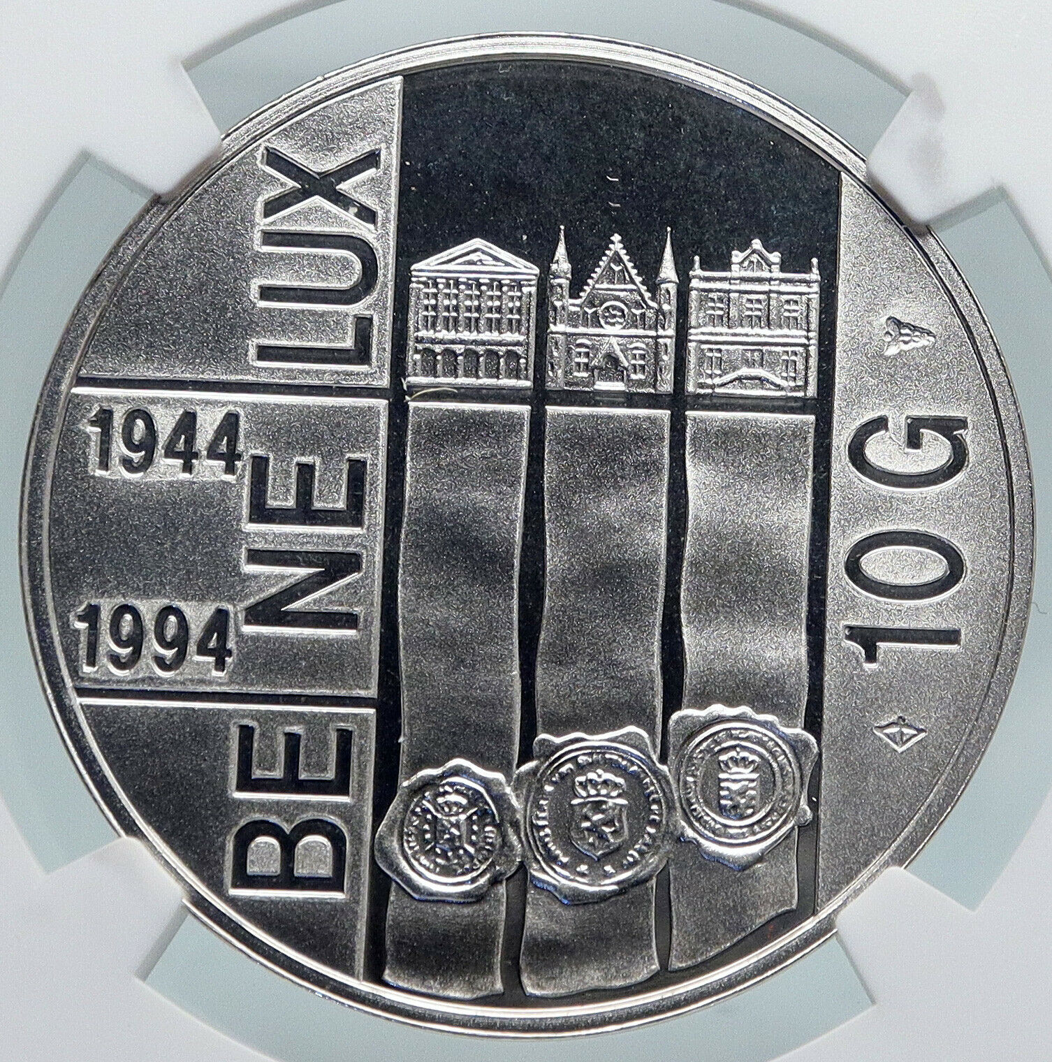 1994 NETHERLANDS Queen Beatrix BENELUX TREATY Proof Silver 10 G Coin NGC i89338