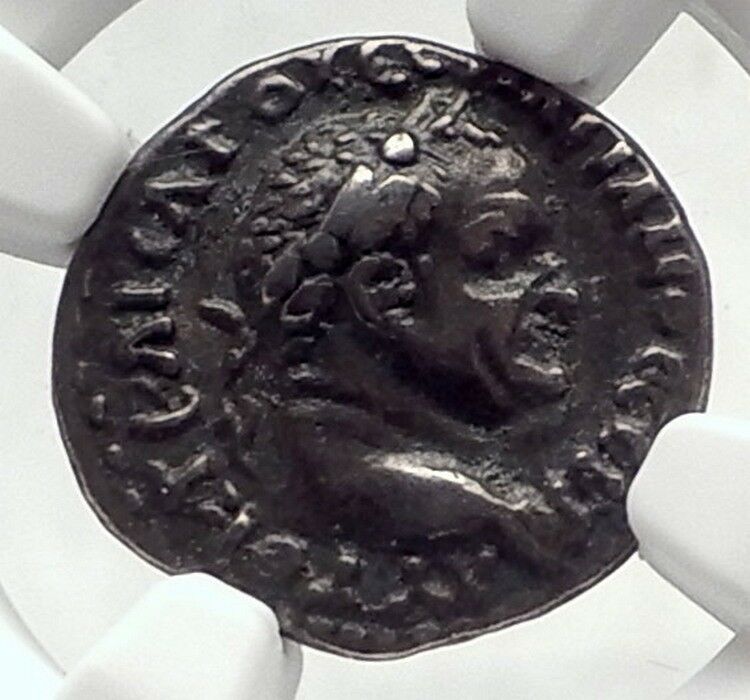 VESPASIAN Authentic Ancient Silver Caesarea Cappadocia Roman Coin NGC i72403