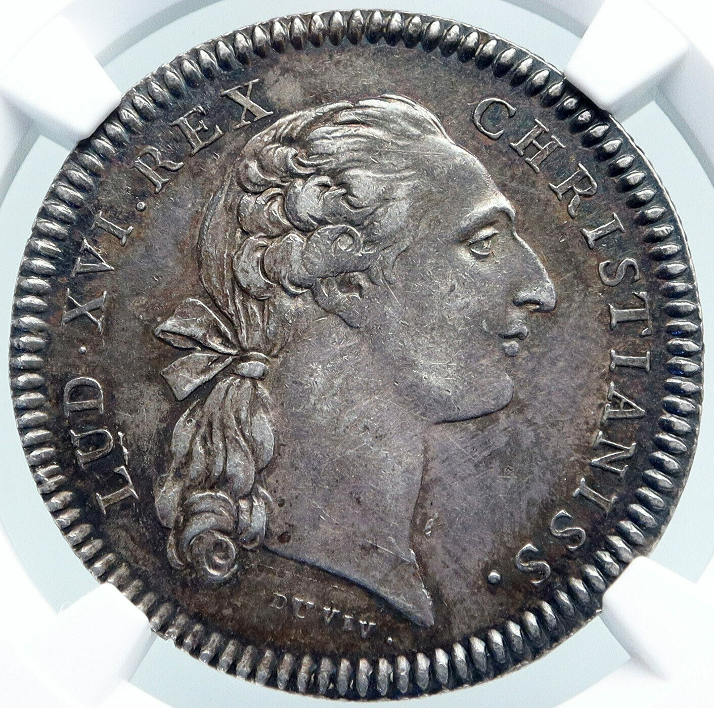 1750 FRANCE King LOUIS XVI St Louis ARMY Order Silver French Medal NGC i87854