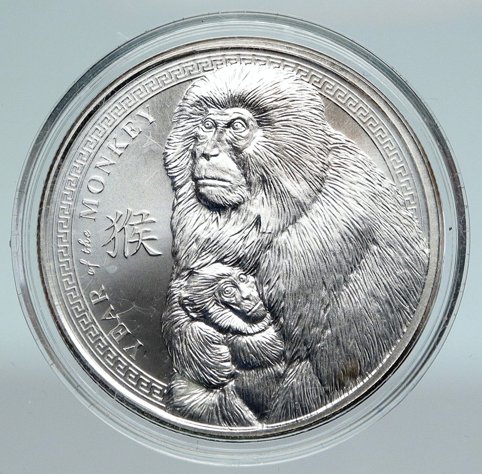 2016 Year of the MONKEY Chinese Zodiac Horoscope LUCKY Fine Silver Medal i89451