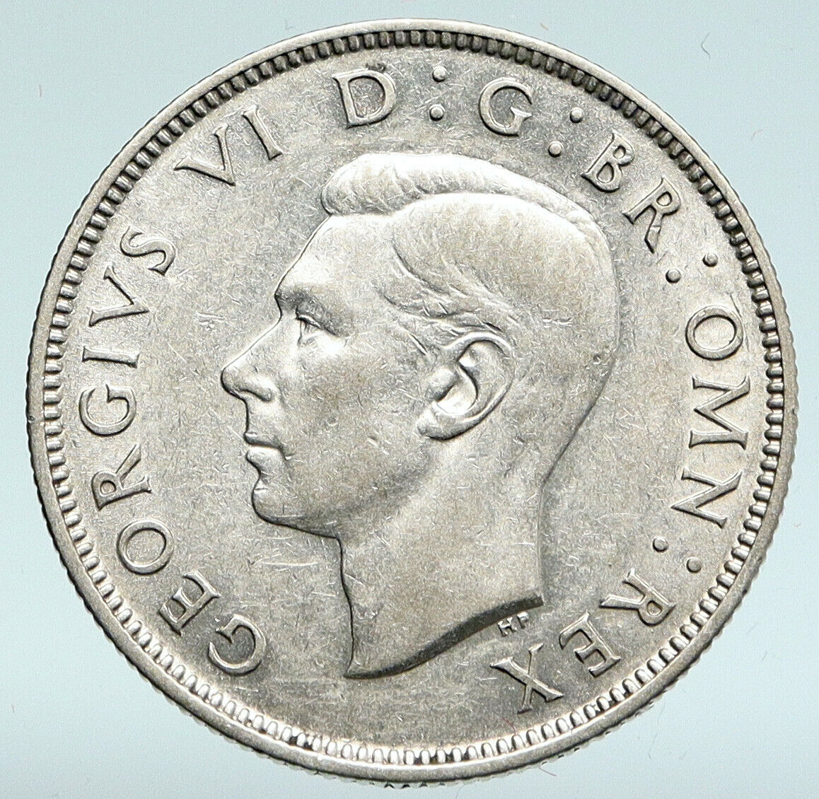 1942 Great Britain United Kingdom King George VI SILVER 2 SHILLING Coin i89447