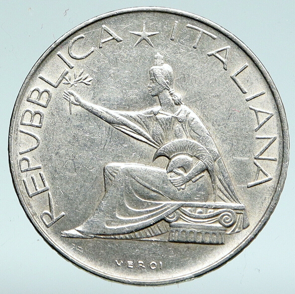 1961 ITALY Silver 500 Lire Coin ITALIAN UNIFICATION Rome Capital CHARIOT i89442