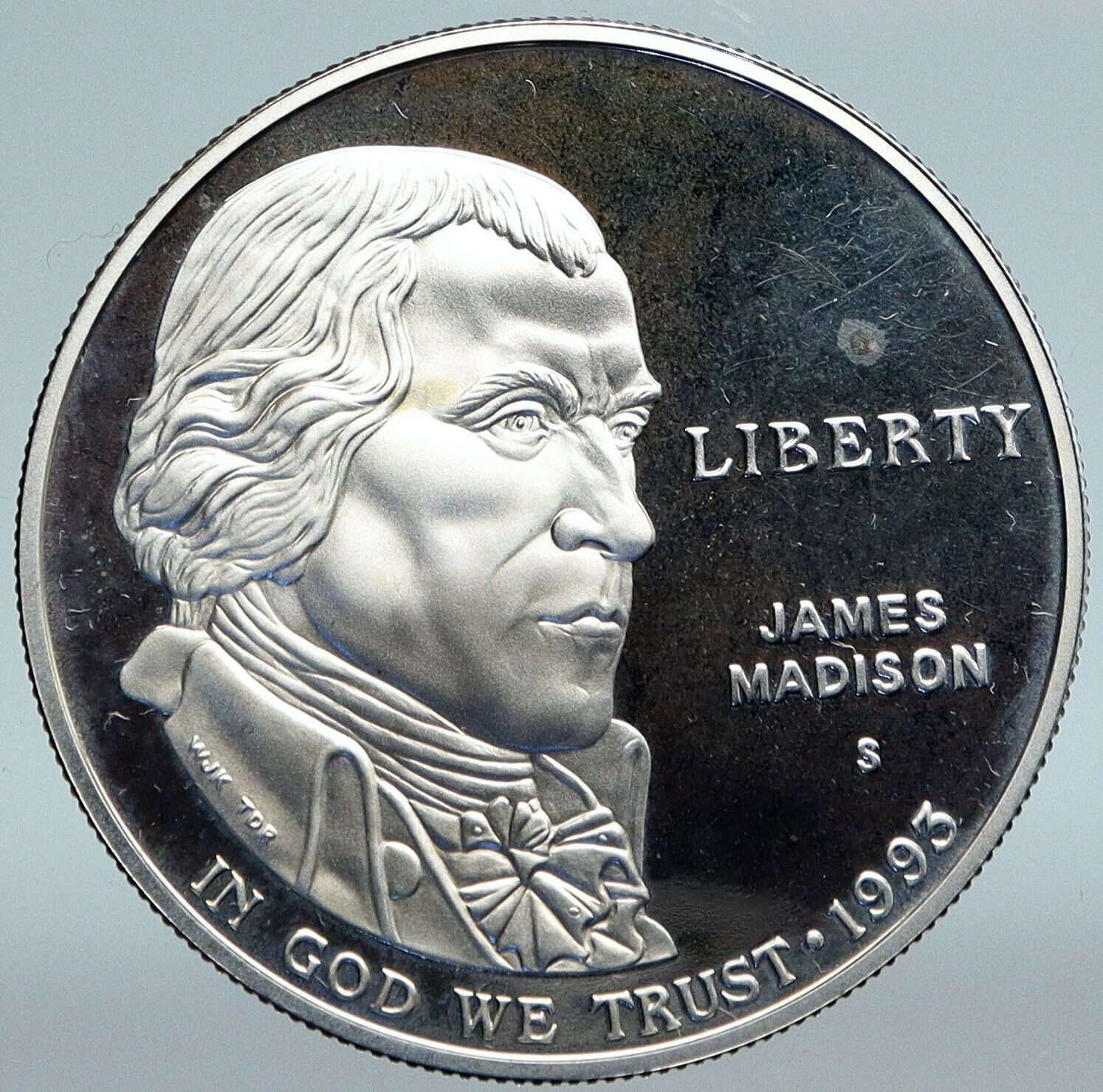 1993 USA United States JAMES MADISON Montpelier Proof Silver Dollar Coin i89636