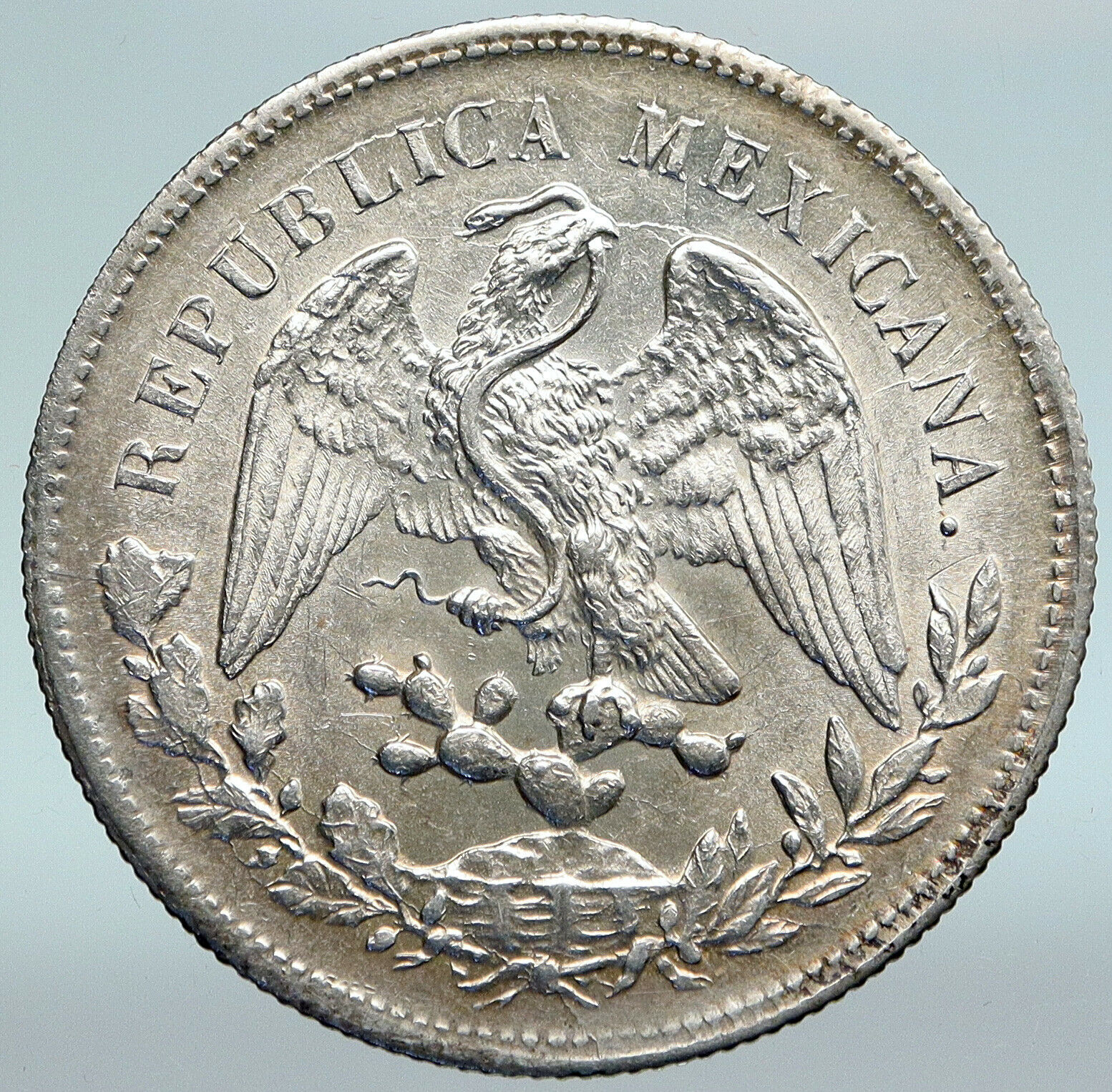 1904 Zs FZ MEXICO Large Eagle Sun Antique Mexican OLD Silver Peso Coin i89652