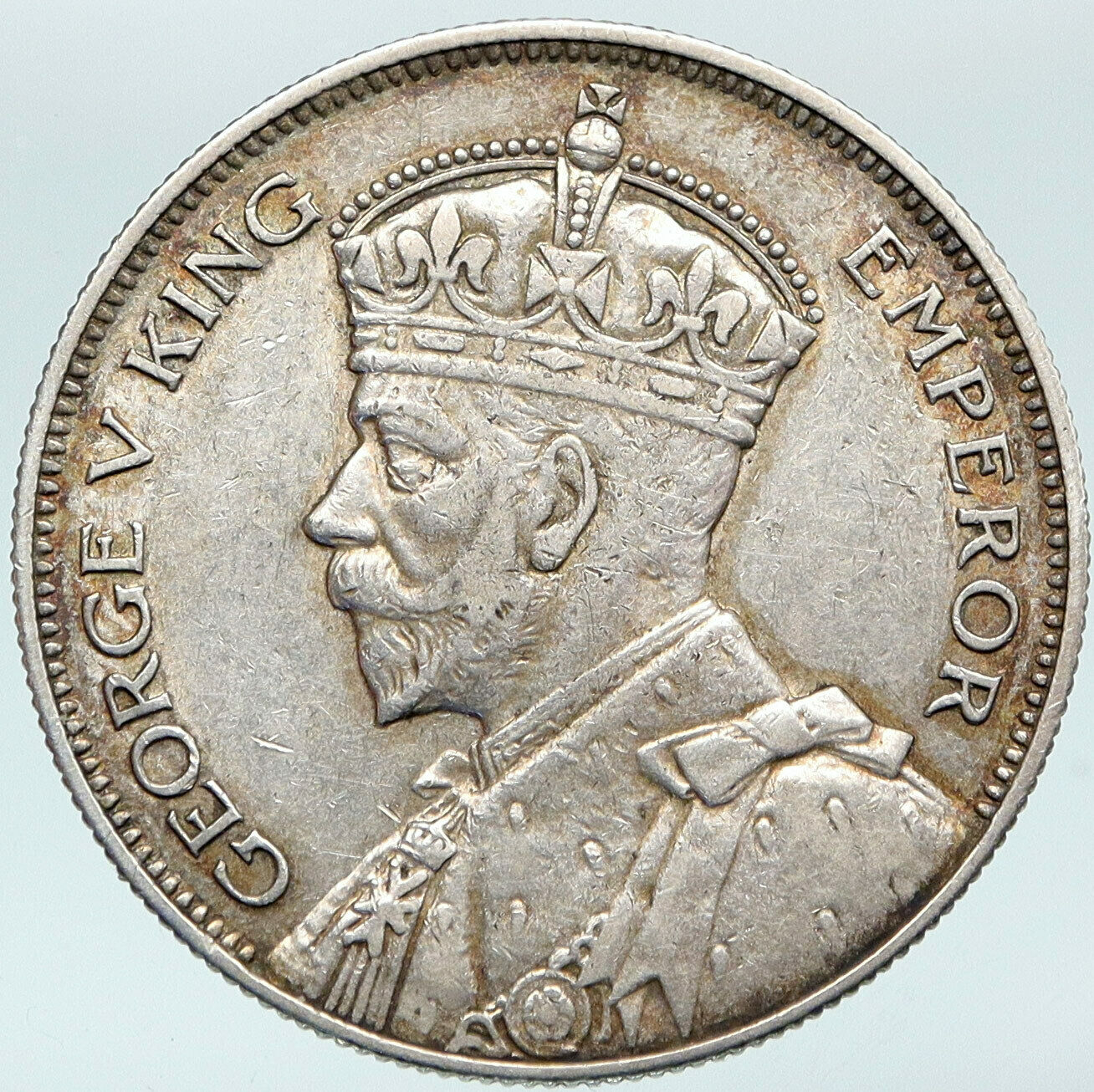 1934 SOUTHERN RHODESIA UK King George V Shield Silver OLD Half Crown COIN i88212