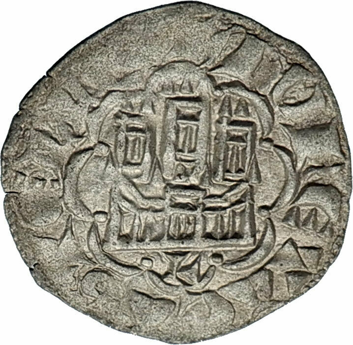 1278AD SPAIN Castile & Leon KING ALFONSO X the WISE Spanish Coin CASTLE i66739