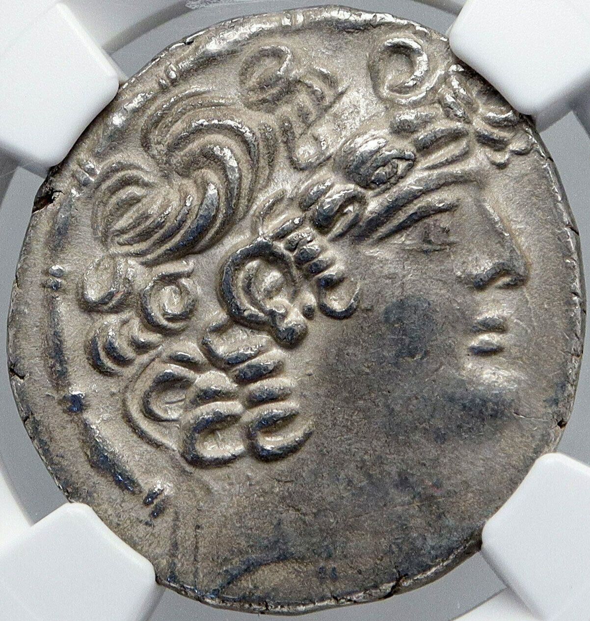 ANTIOCH Roman under EMPEROR LABLENUS Vintage ANCIENT OLD Silver Coin NGC i87726