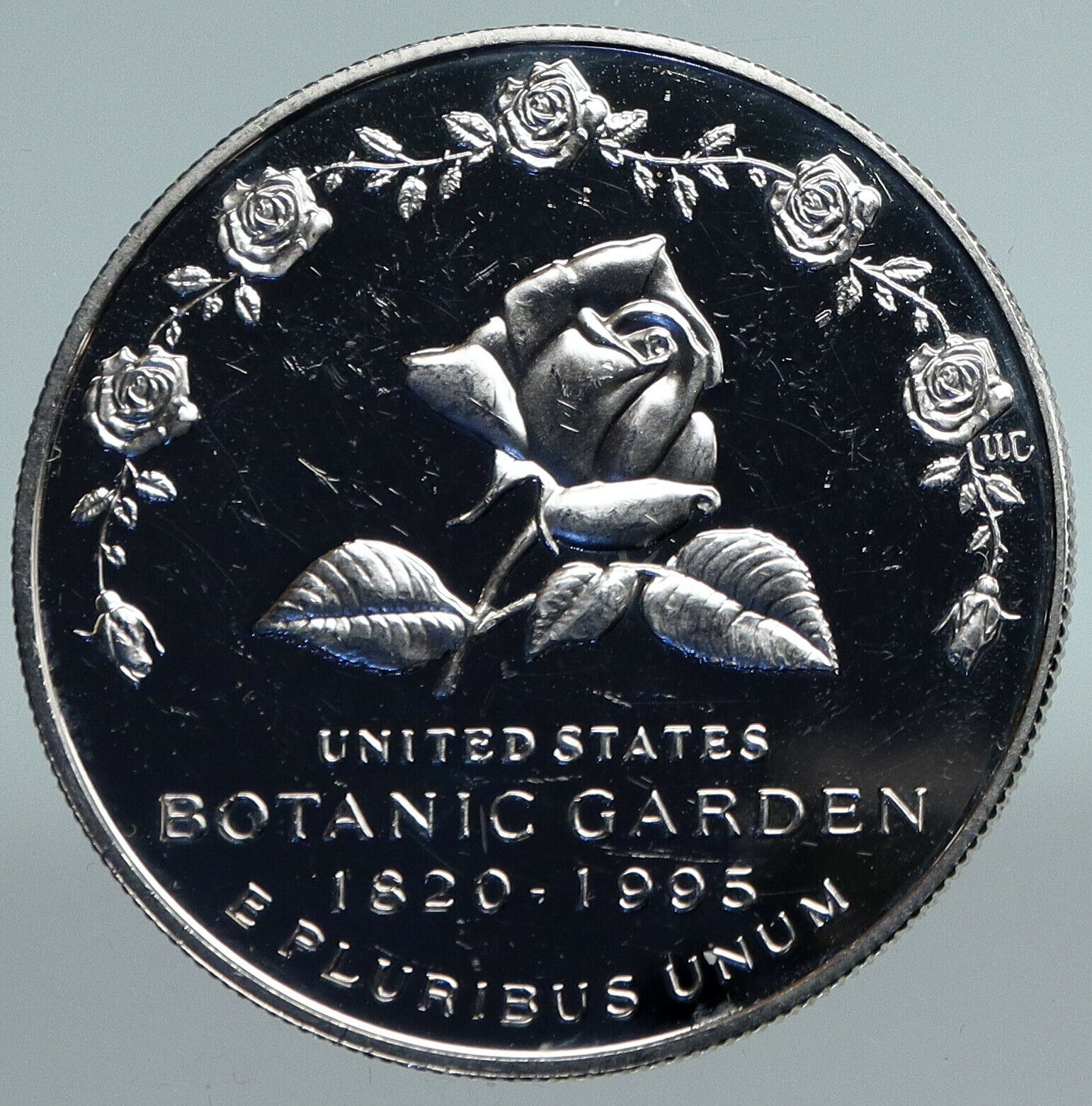 1997P USA United States DC BOTANICAL GARDENS Rose OLD Proof Silver Dollar i89789