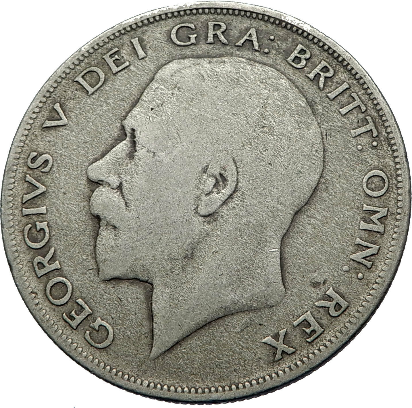 1920 Great Britain United Kingdom UK King GEORGE V Silver Half Crown Coin i71947