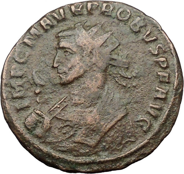 Probus 277AD Authentic Ancient Roman Coin Roma Temple i31654