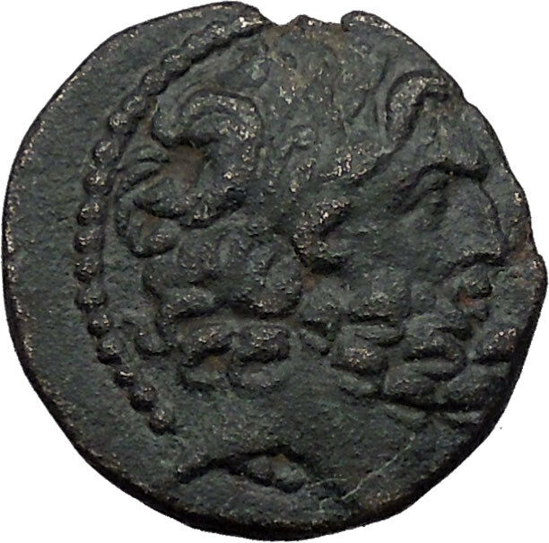 Antioch in SELEUKIS AND PIERIA 47BC Rare Ancient Greek Coin ZEUS Tripod i31128