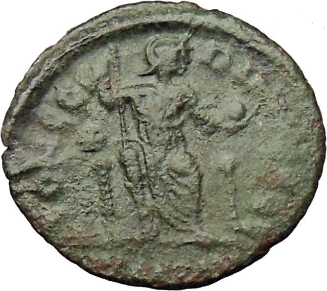 Gratian 367AD Ancient Roman Coin Cross ROMA w globe & spear i29839