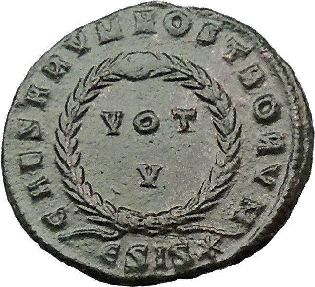 Constantine II Jr Constantine the Great son Ancient Roman Coin Wreath i31542