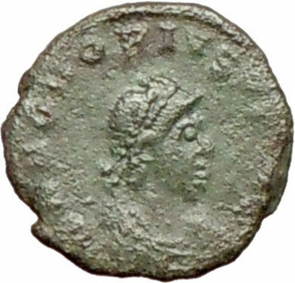 Honorius 395AD Original Ancient Roman Coin Victory w trophy Rare i27963