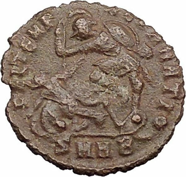 CONSTANTIUS II Constantine the Great son Ancient Roman Coin Horse man i30966